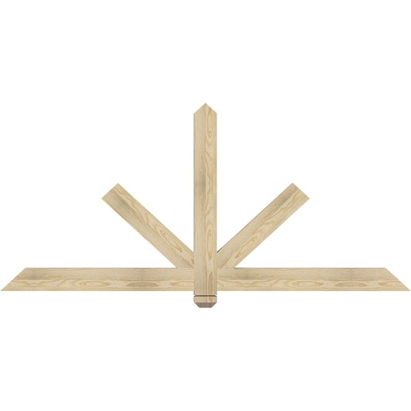 Ekena Millwork Kennewick Rough Sawn Timber Gable Bracket, Douglas Fir, 72"W x 33"H x 2"D x 4"F, 11/12 Pitch GBW072X33X0204KEN00RDF - main